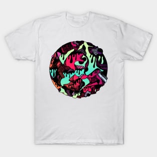 Blue Red Blend Circle of Drip T-Shirt